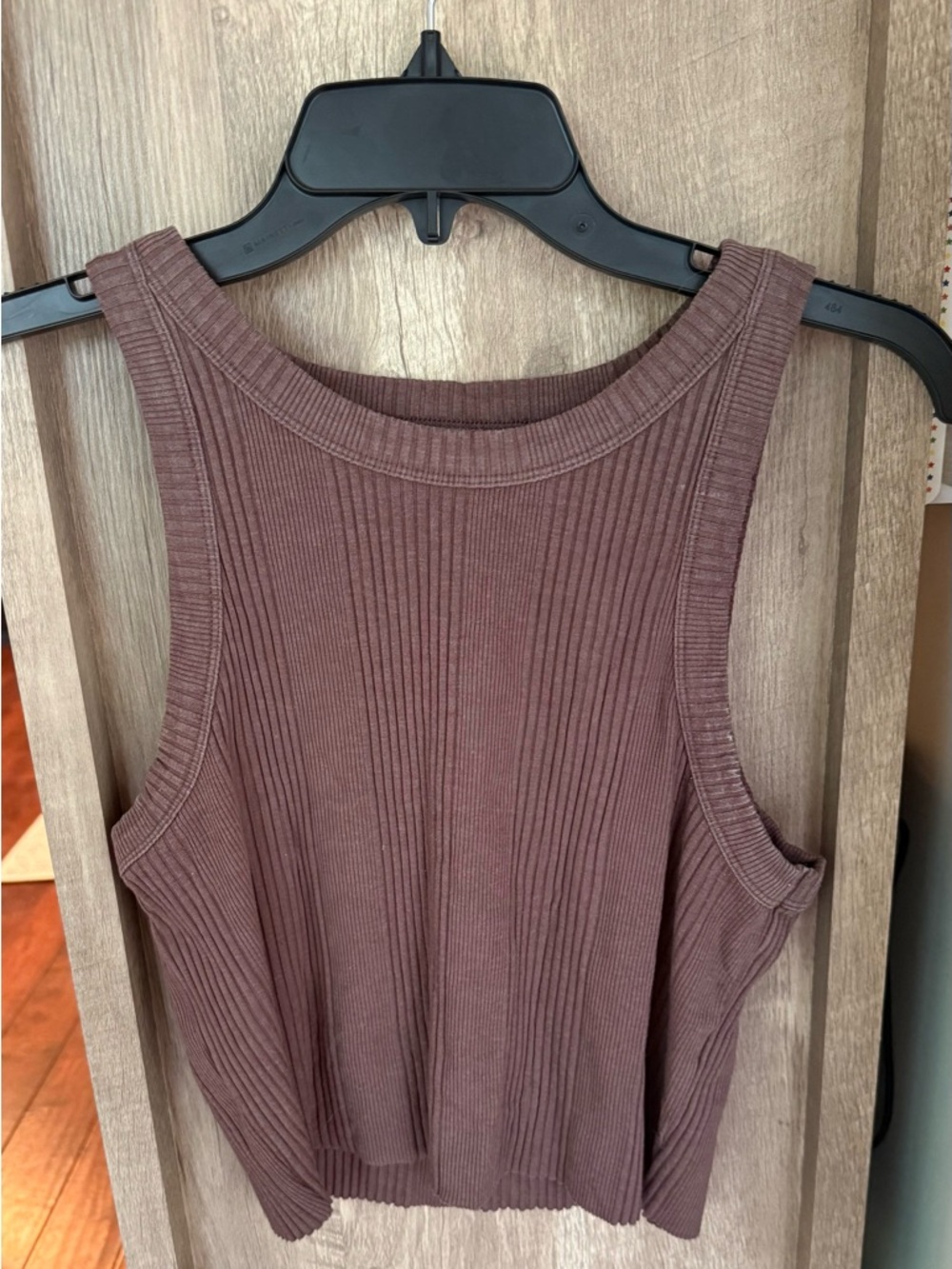aerie Ribbed Tank Top - brown